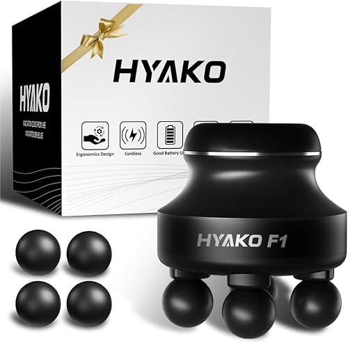 HYAKO F1 4-Heads Handheld Electric Deep Tissue Body Massager – Portabl — Real-world performance testing in action