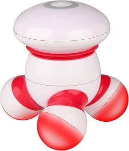 cotsoco Handheld Massager Mini Portable Vibrating Body Massager with LED Light for Hand He