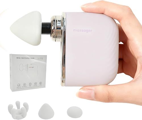 Mini Massage Gun, Portable Deep Tissue Muscle Massager with 4 Heads, A — Our recommended configuration for best results