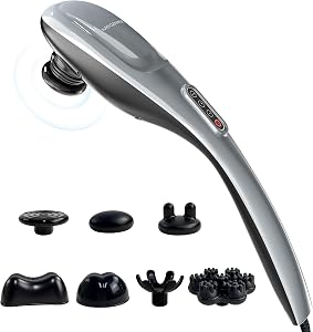 MEGAWISE Handheld Deep Tissue Neck Back Massager for Shoulders, Waist, Legs, 3600 RPM Powe