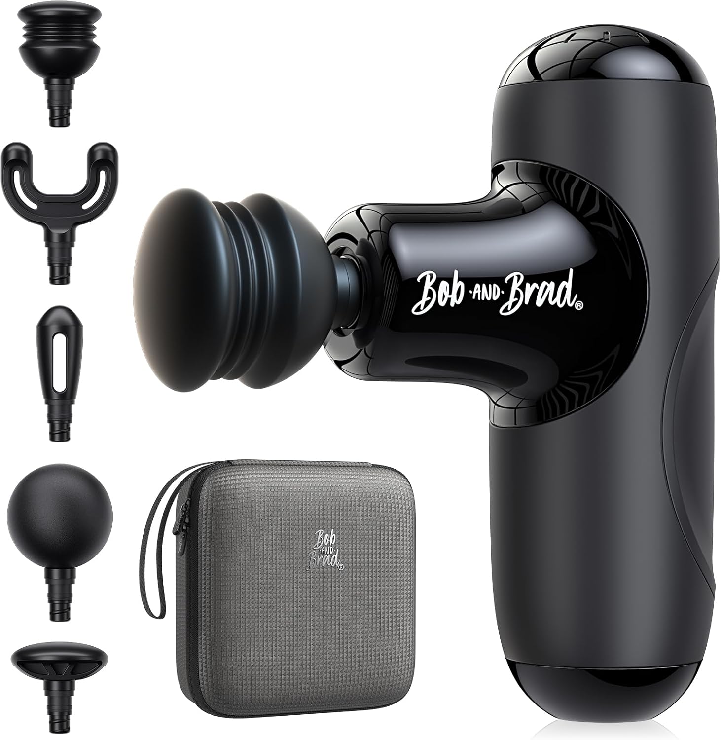 BOB AND BRAD Q2 Mini Massage Gun, Pocket-Sized Deep Tissue Massager Gun, Portable Percussion Muscle Massager Gun, Ultra Sm...