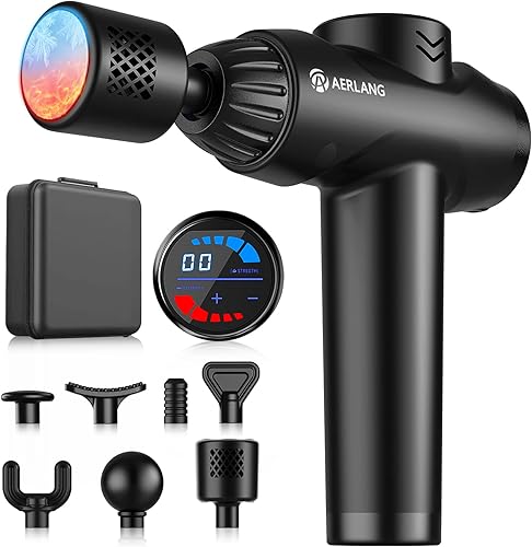 AERLANG Massage Gun with Heat and Cold,Deep Tissue Massage Gun, Back a — Our recommended configuration for best results