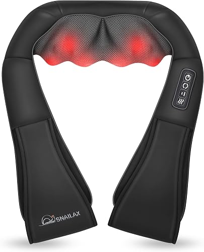 Snailax Shiatsu Neck and Shoulder Massager - Back Massager with Heat, — Our recommended configuration for best results