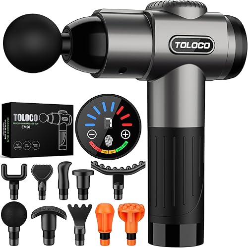 TOLOCO Massage Gun, Deep Tissue Back Massage for Athletes for Pain Rel — Our recommended configuration for best results