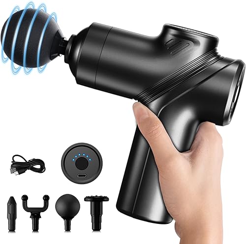 LEERCON Massage Gun Deep Tissue, Silent Motor and Portable Massage Gun — Our recommended configuration for best results
