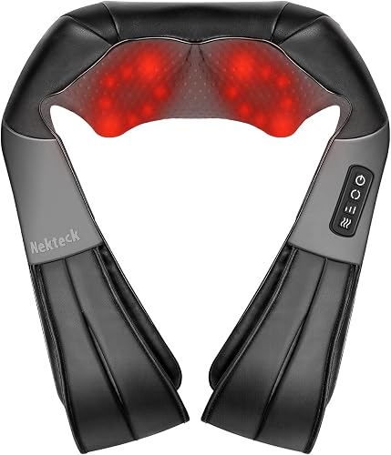 Nekteck Shiatsu Neck Massager with Heat for Pain Relief Deep Tissue, 2 — Our hands-on testing setup for theragun mini 2 for pregna