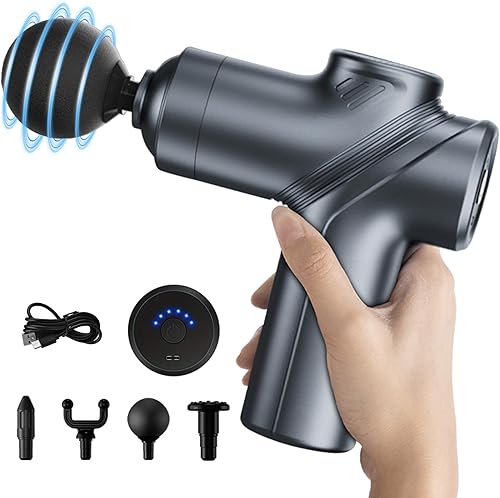 LEERCON Massage Gun Deep Tissue, Mini Portable Massage Gun with 4 Inte — Build quality and design details up close