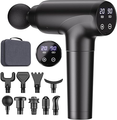 cotsoco Massage Gun Deep Tissue, Muscle Massage Gun with 9 Attachment — Our recommended configuration for best results