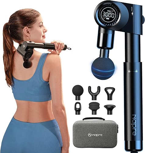NAPRE Foldable Massage Gun with Extension Handle & 5 Adjustable Angles — Build quality and design details up close